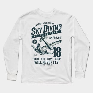 Sky Diving Extreme Sport Long Sleeve T-Shirt